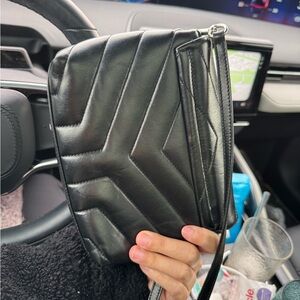 Saint Laurent Black Leather Clutch